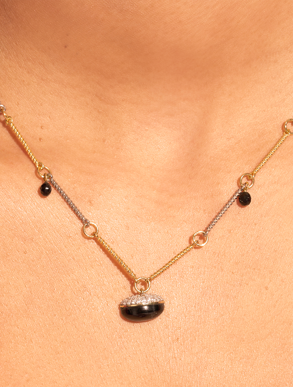 Mirage Necklace - Textured Onyx - alternate view
