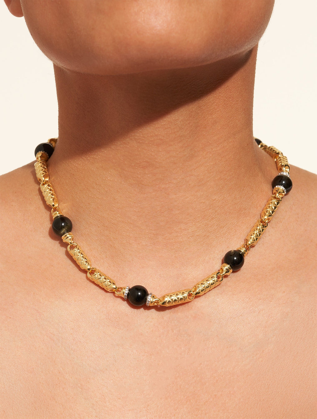 Oro Necklace - Golden Obsidienne - alternate view