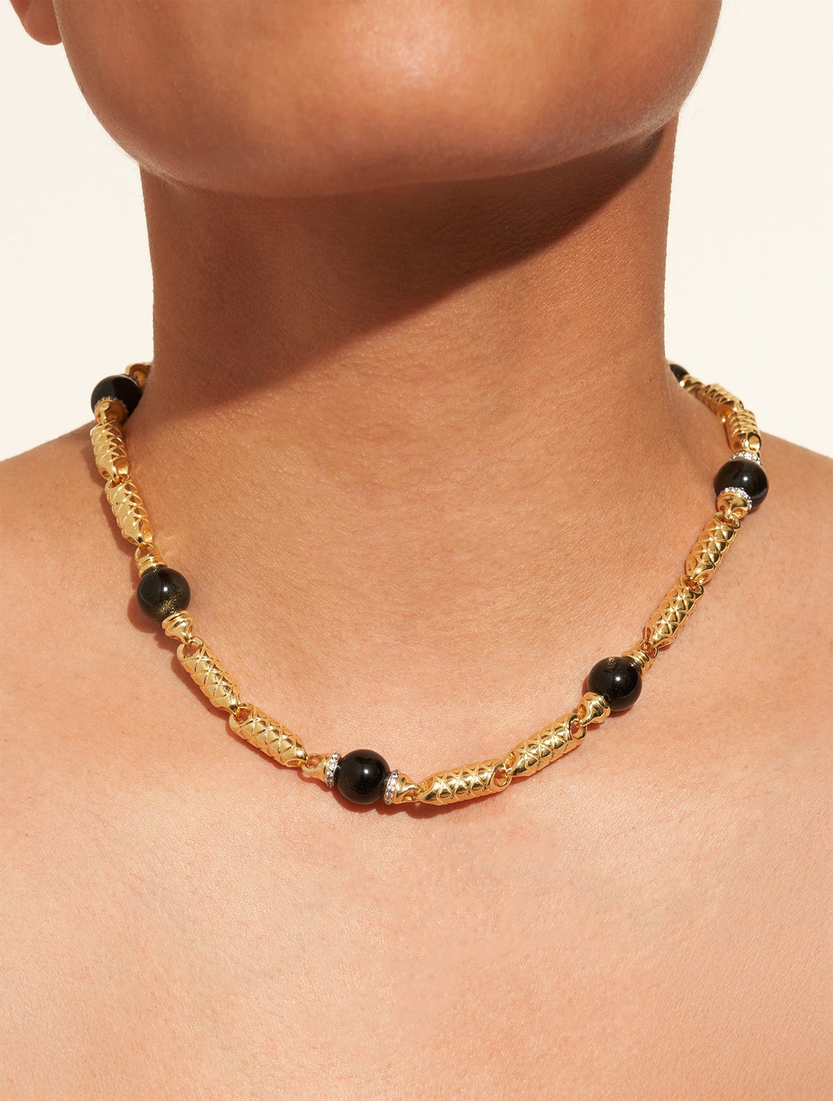 Oro Necklace - Golden Obsidienne - alternate view