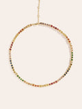 Rivière Necklace - Zircons multicolores - front view