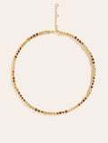 Rivière Necklace - Zircons Yellow and grenat - front view