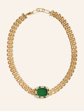 Ranee Necklace - Green Onyx - front view