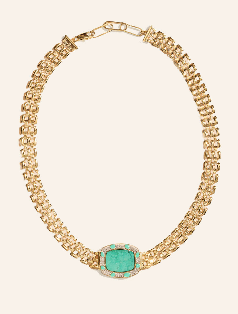 Ranee Necklace - Turquoise - front view