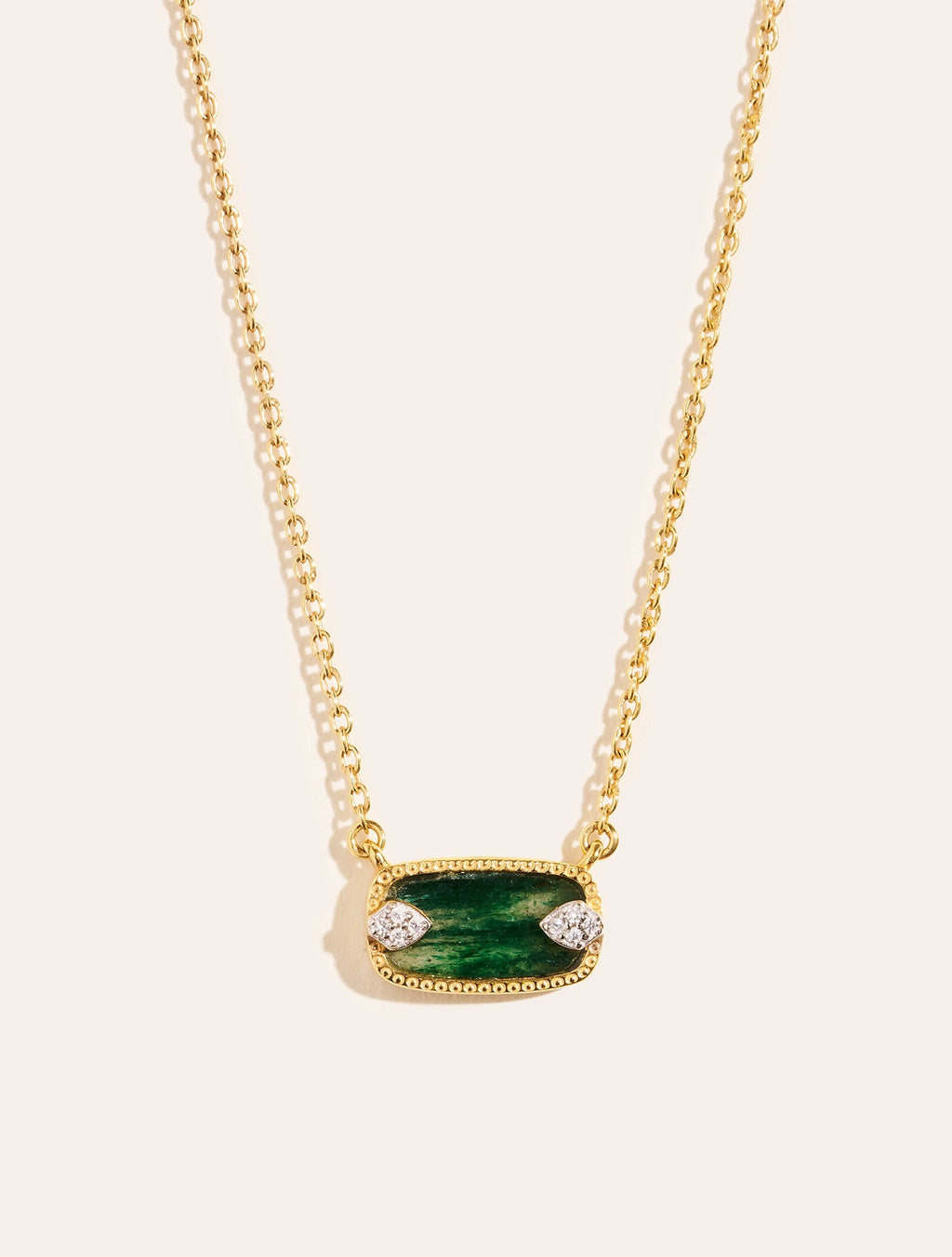 Sangha Necklace - Aventurine - front view