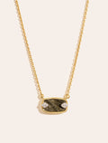 Sangha Necklace - Golden Obsidienne - front view