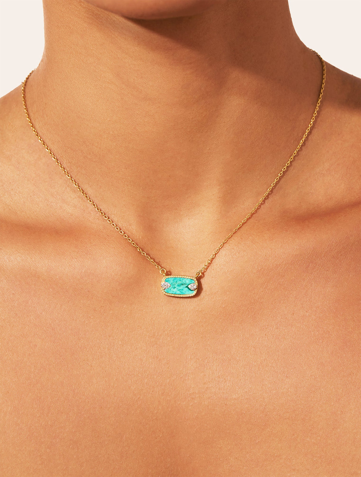 Sangha Necklace - Turquoise - alternate view