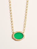Sinaï Necklace - Green Onyx - front view