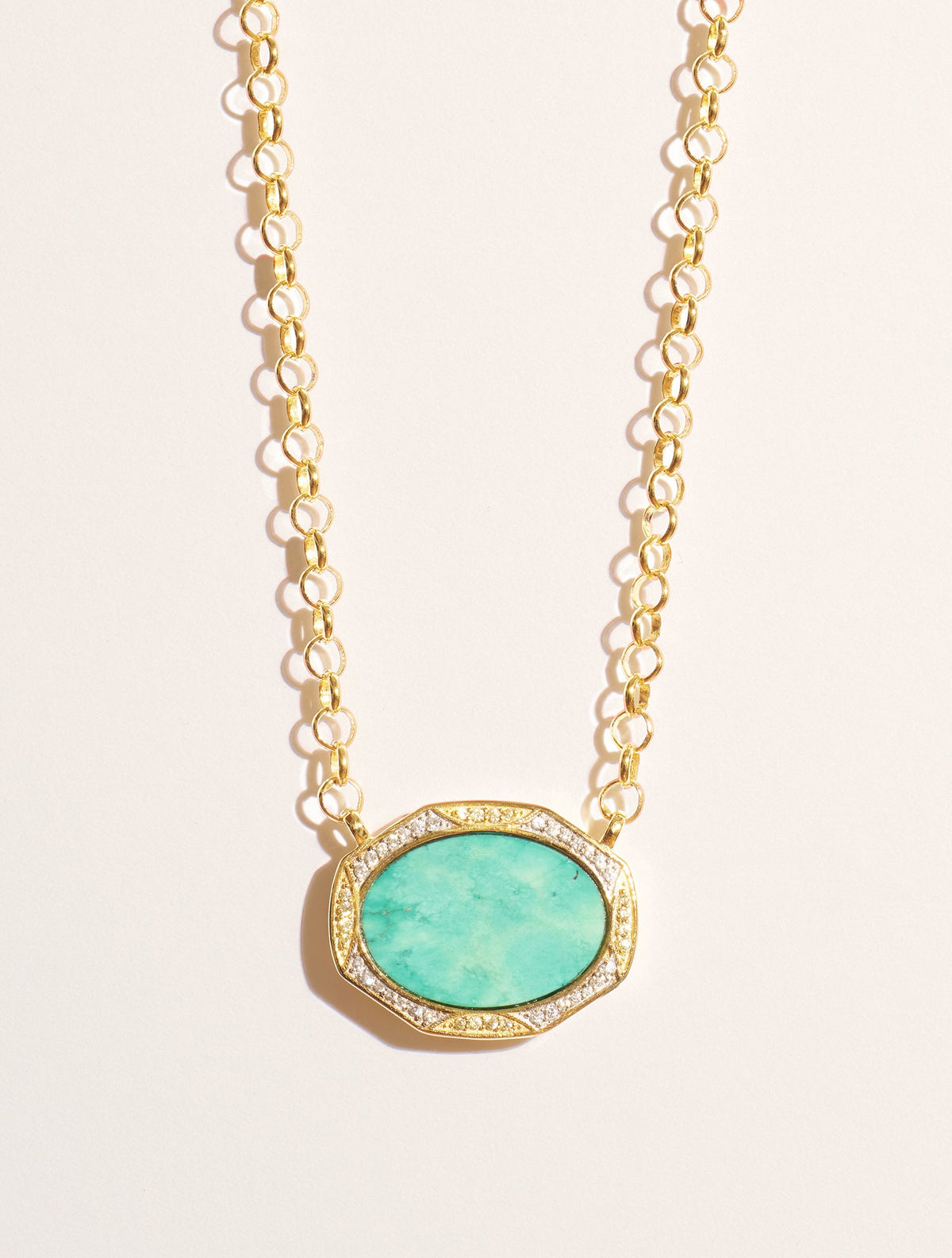 Sinaï Necklace - Turquoise - front view