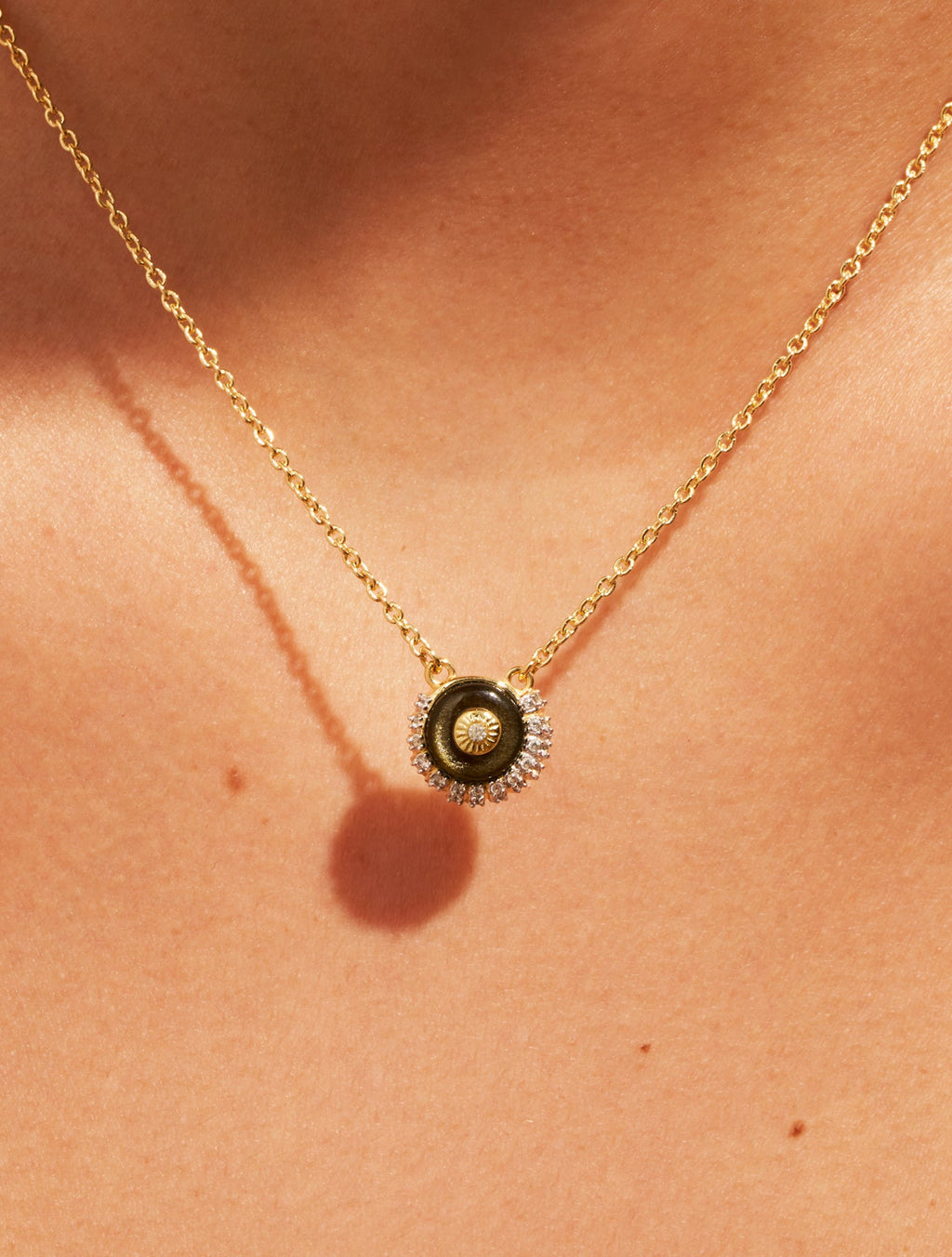 Coquillage Necklace - Golden Obsidienne - alternate view