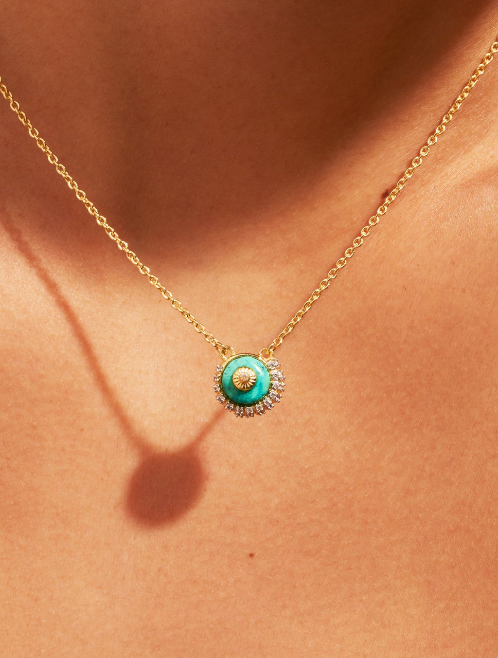 Coquillage Necklace - Turquoise - alternate view