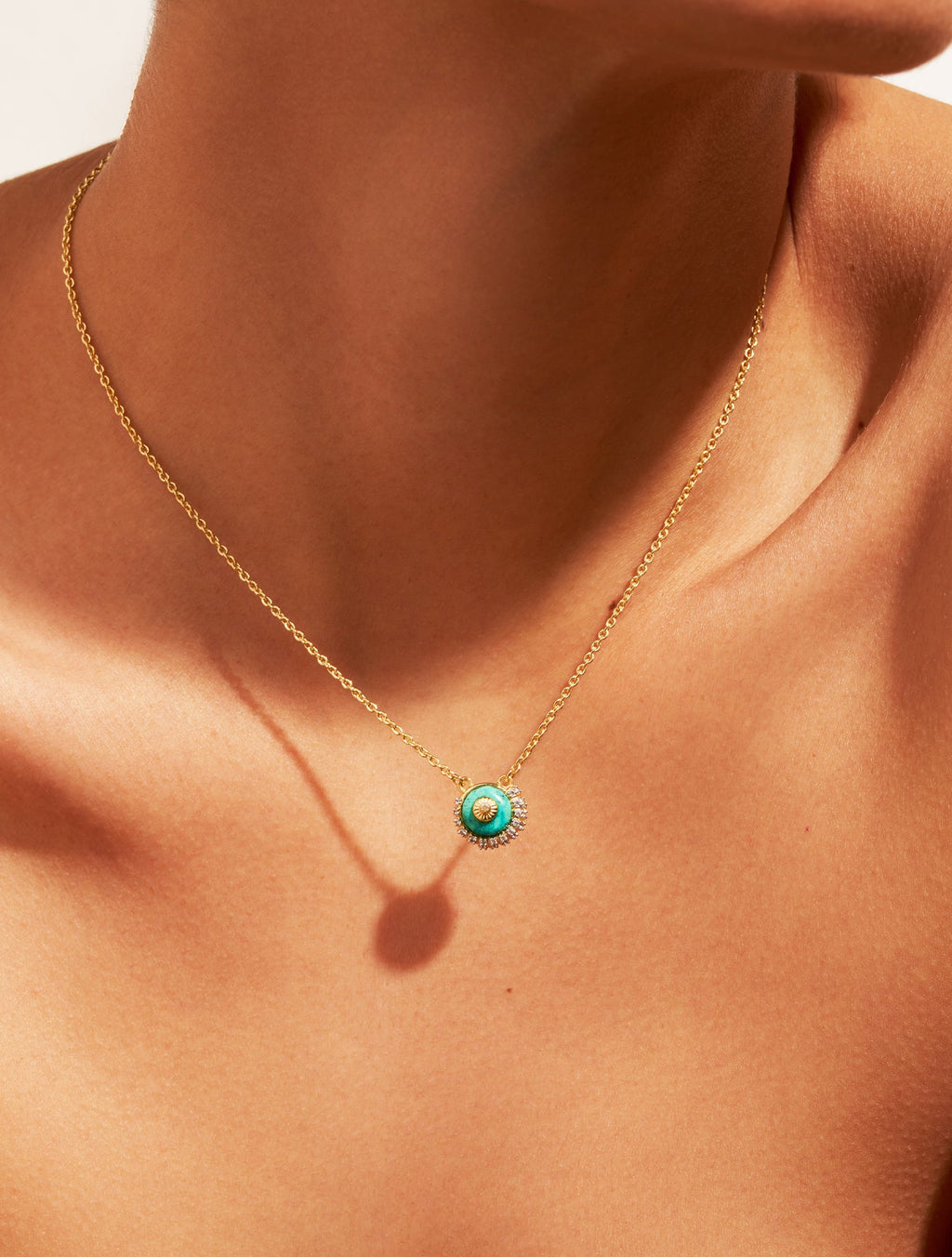 Coquillage Necklace - Turquoise - detail view