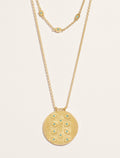 Tara Necklace - Turquoise Zircons - front view
