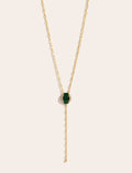 Vertige Necklace - Green Onyx - front view
