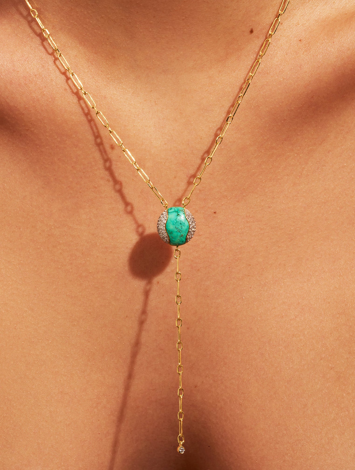 Vertige Necklace - Turquoise - alternate view