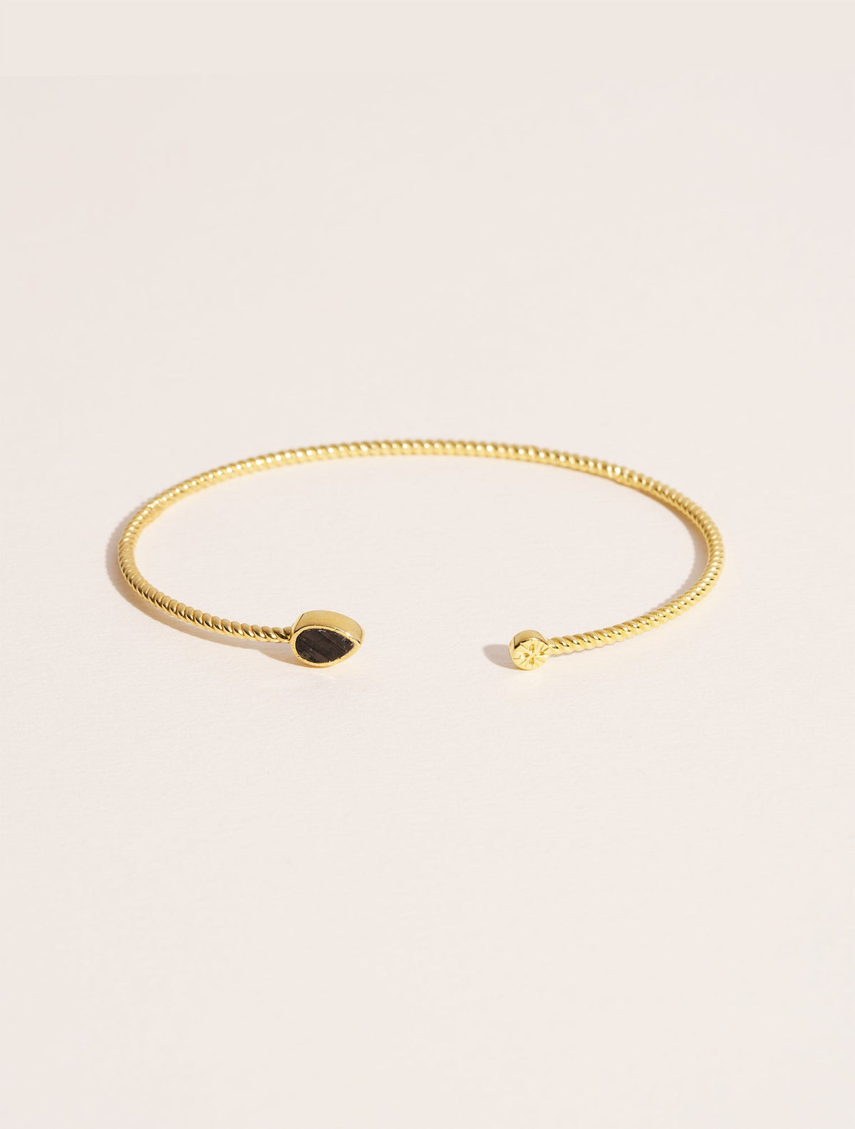 Bali Bangle - Textured Onyx - front view