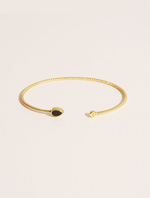 Bali Bangle - Textured Onyx - front view