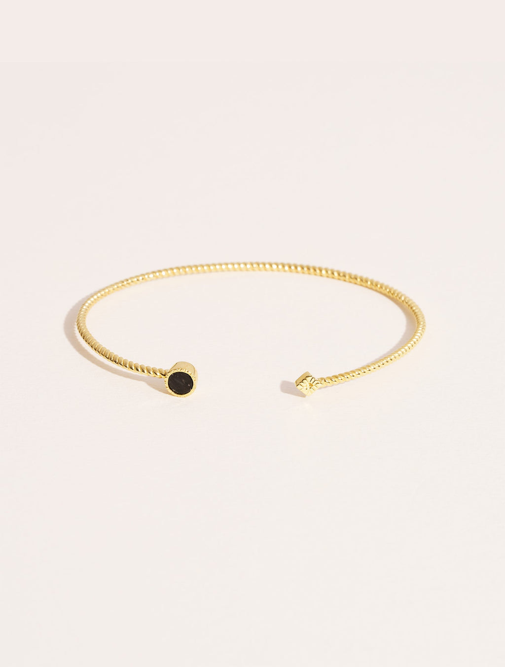Livy Bangle - Textured Onyx - front view