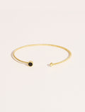 Livy Bangle - Textured Onyx - front view