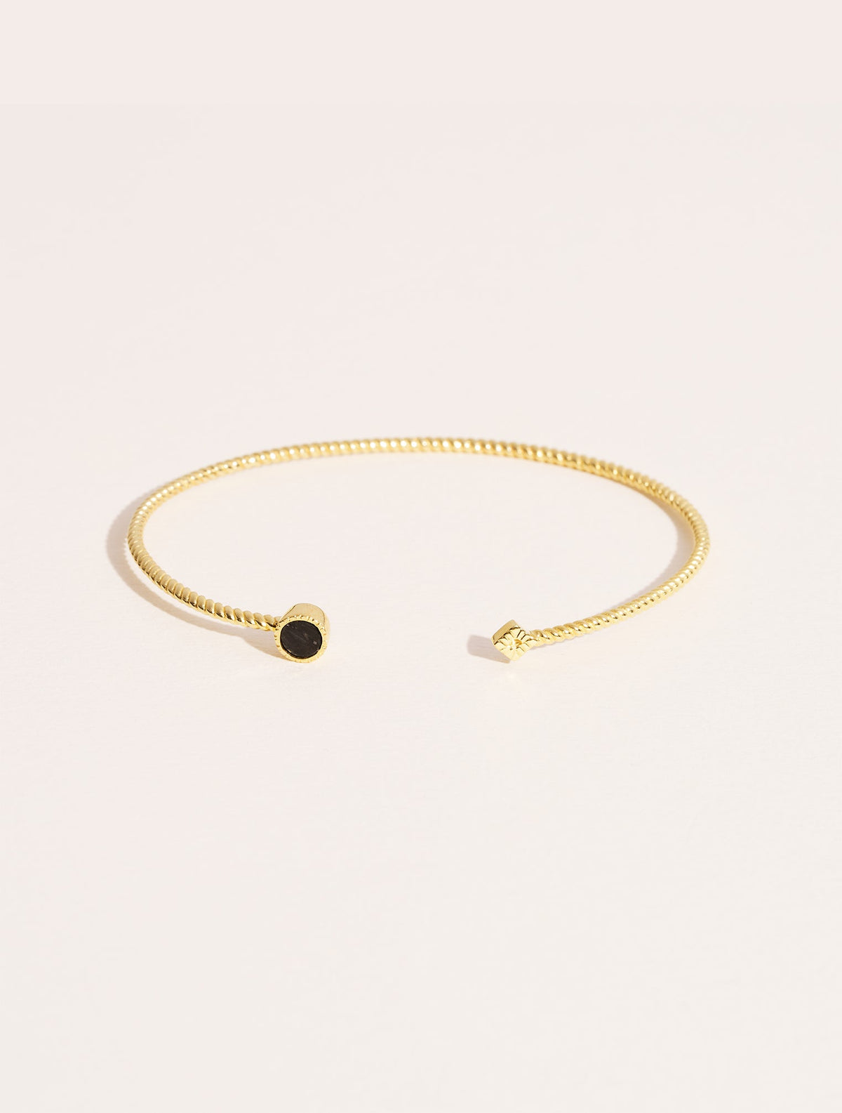 Livy Bangle - Textured Onyx - front view