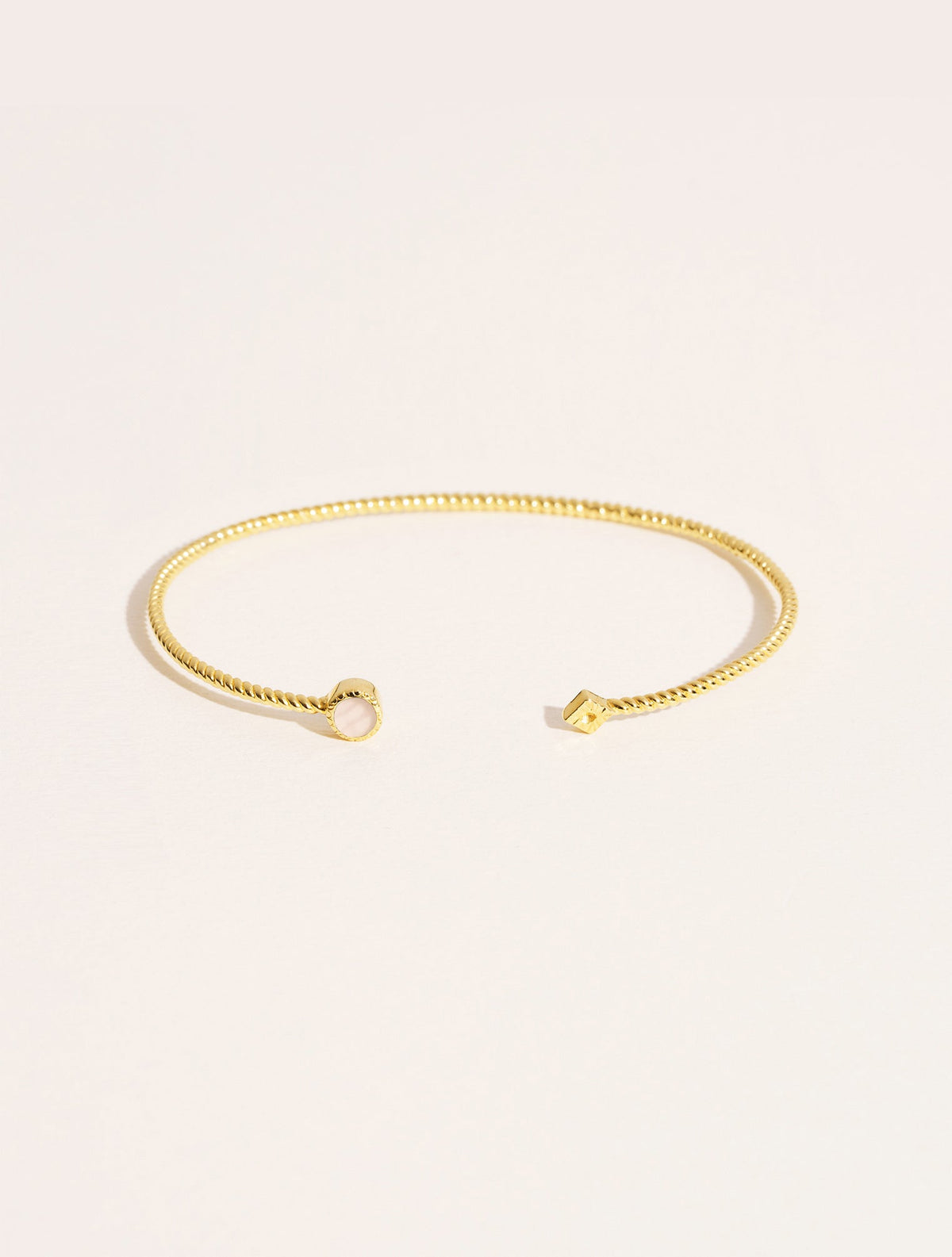 Livy Bangle - Pink Quartz - front view