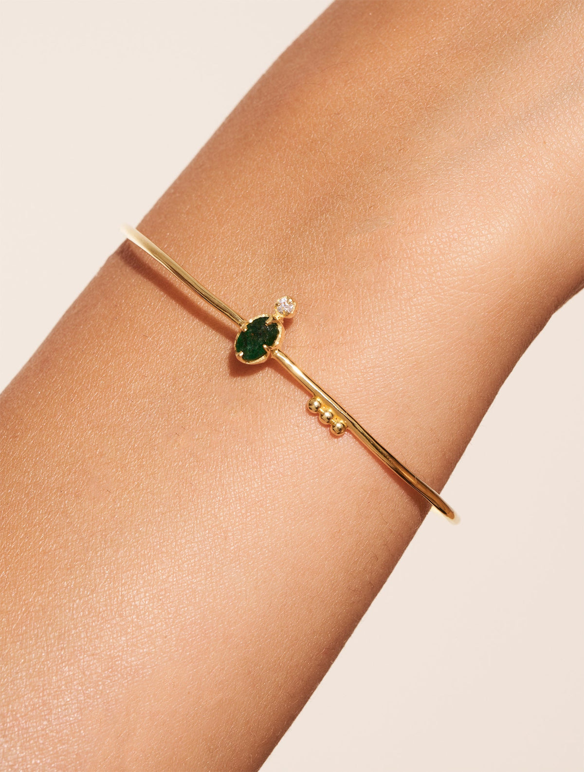 Mani Bangle - Aventurine - alternate view
