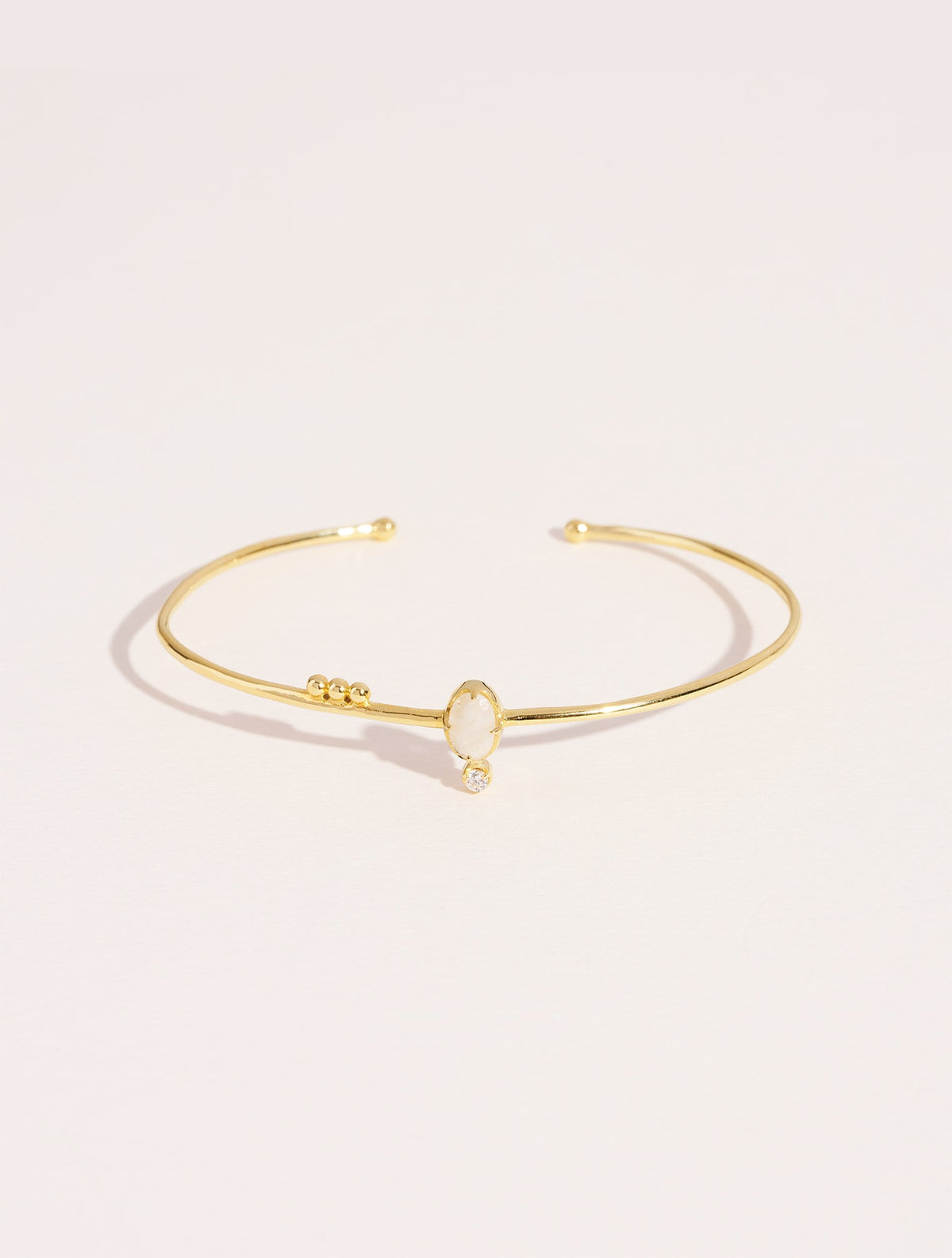 Mani Bangle - Stone of moon - front view