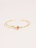 Mani Bangle - Quartz fraise - front view