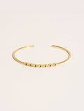 Tara Bangle - Black Zircons - front view