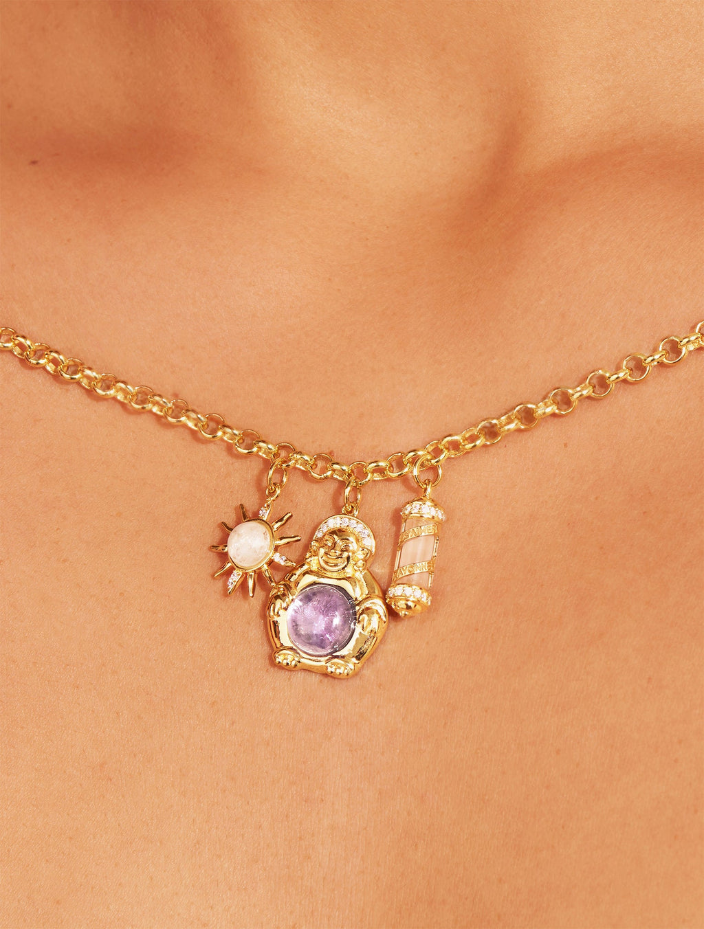 The Necklace - Amulette - Amethyst - Karine The Marchand - alternate view