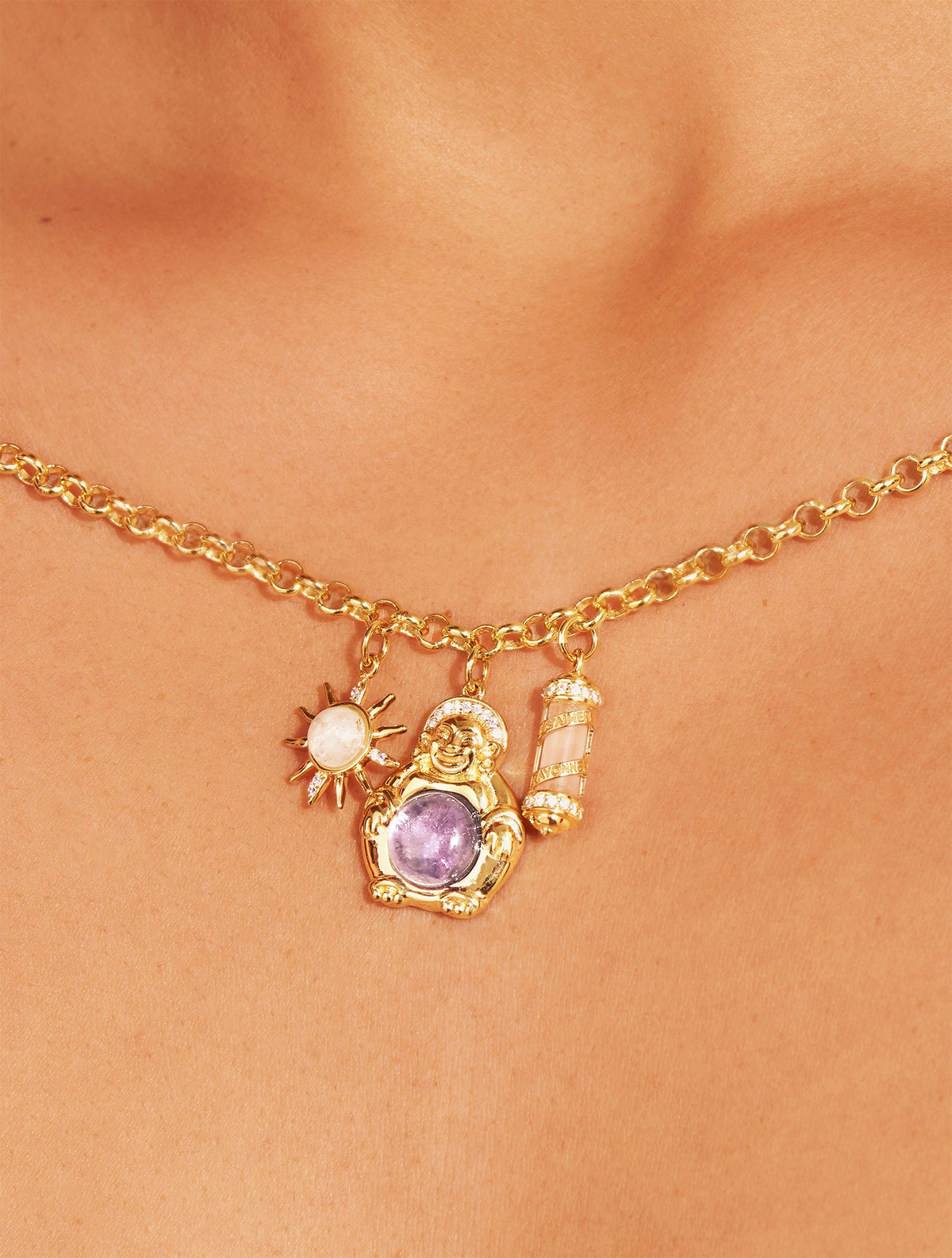 The Necklace - Amulette - Amethyst - Karine The Marchand - alternate view