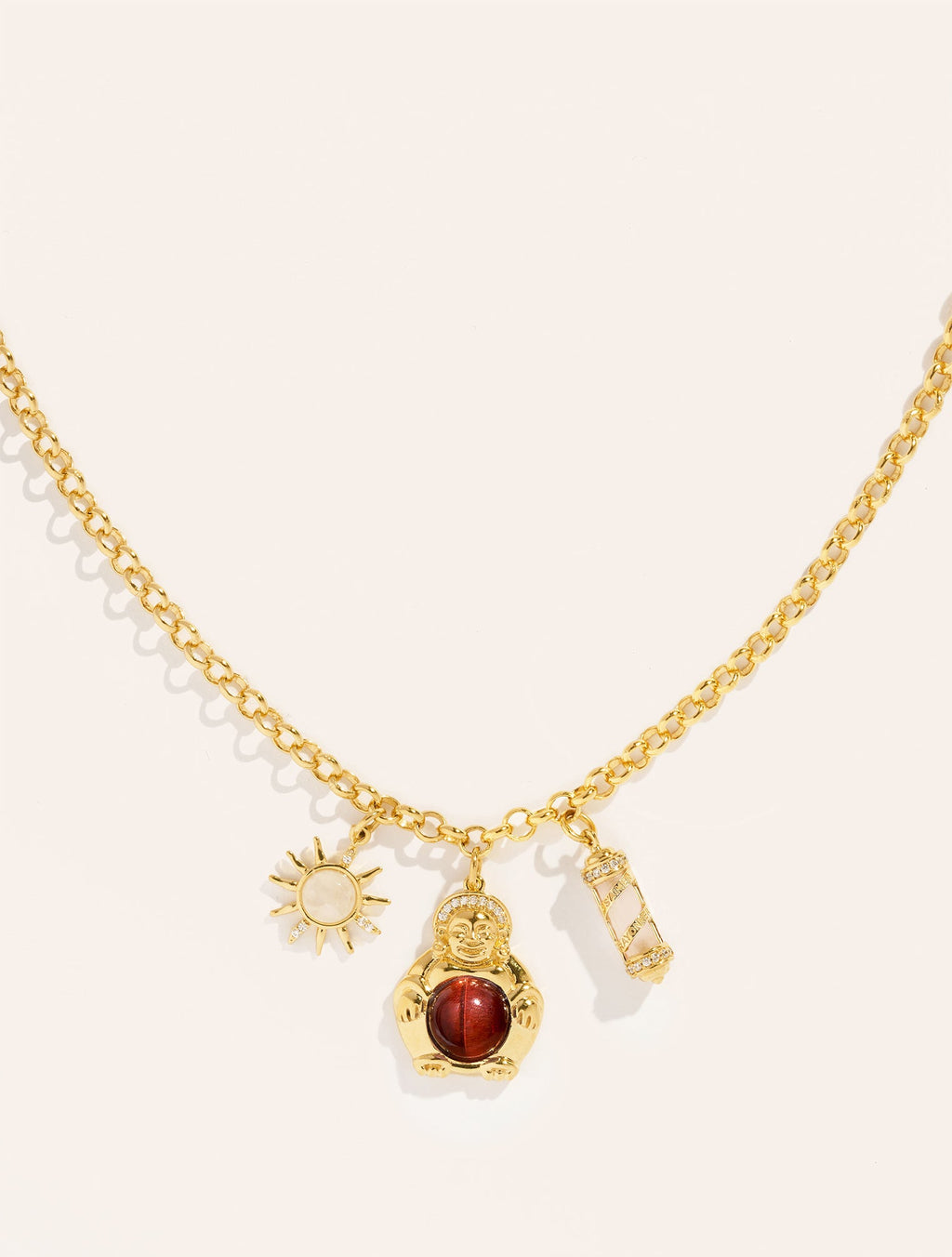 The Necklace - Amulette - Oeil of tigre - Karine The Marchand - front view