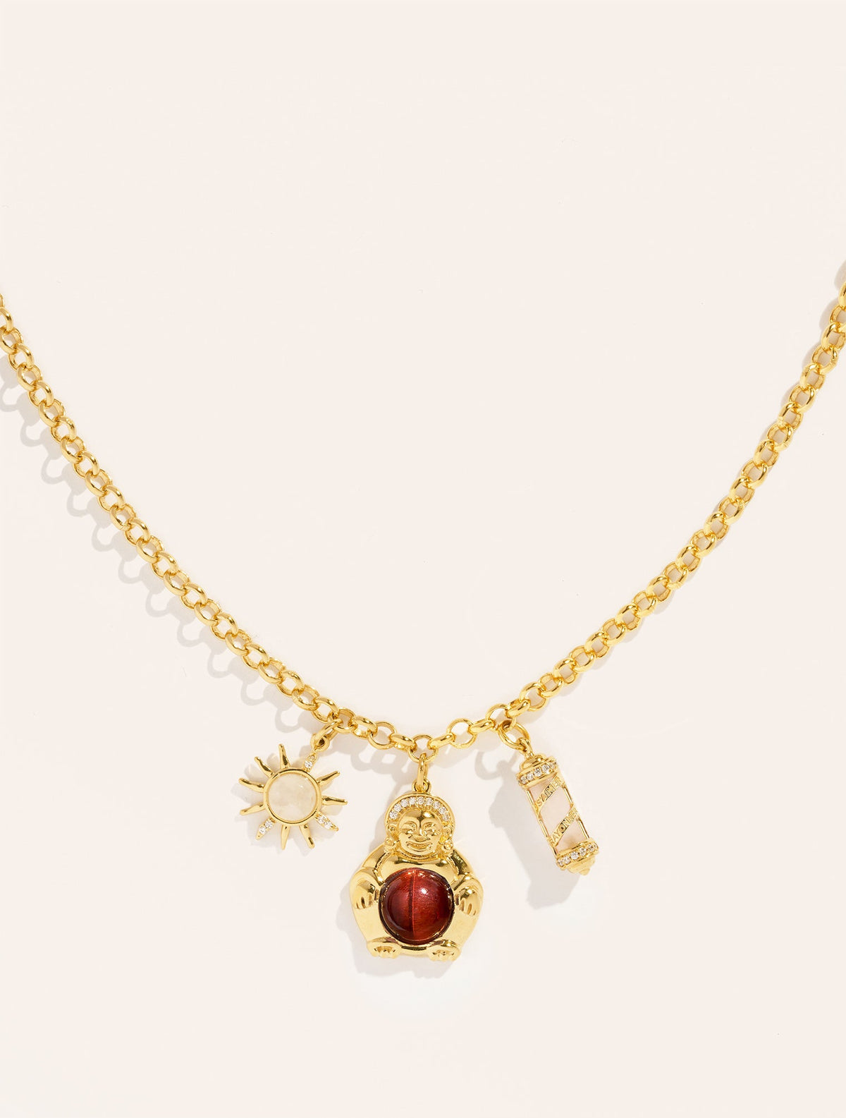 The Necklace - Amulette - Oeil of tigre - Karine The Marchand - front view