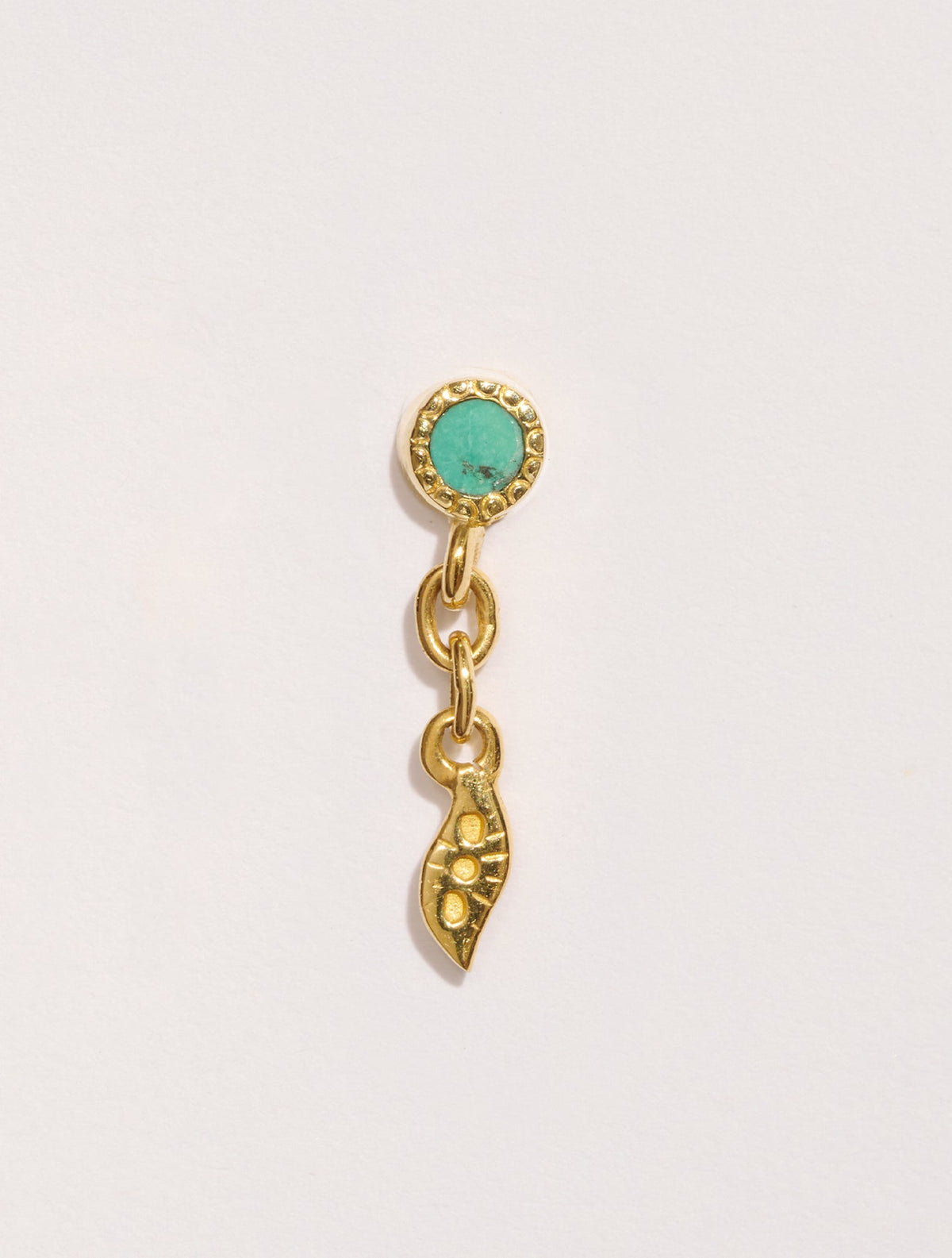 Mono Earring Mali - Turquoise - front view