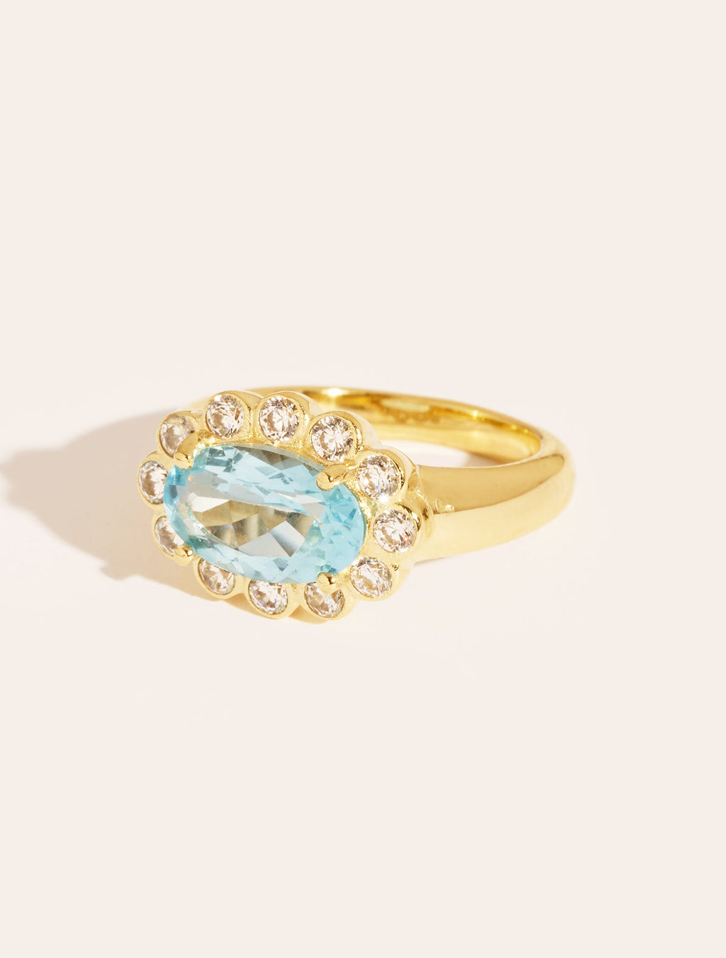 Pinky ring Blue - Sun sauvage II - front view