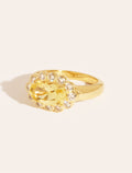 Pinky ring Yellow - Sun sauvage II - front view