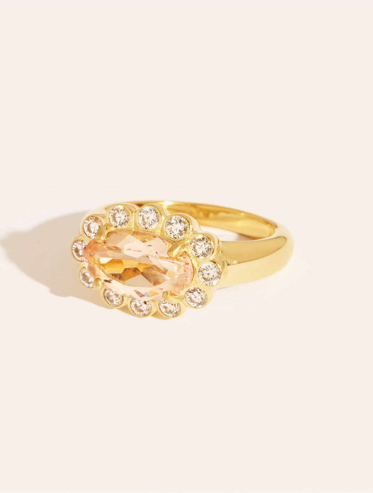 Pinky ring Pink - Sun sauvage II - front view