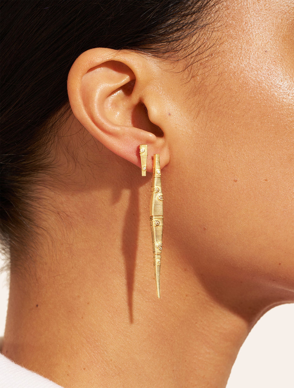 Hippocampes Earrings - Sun sauvage II - detail view