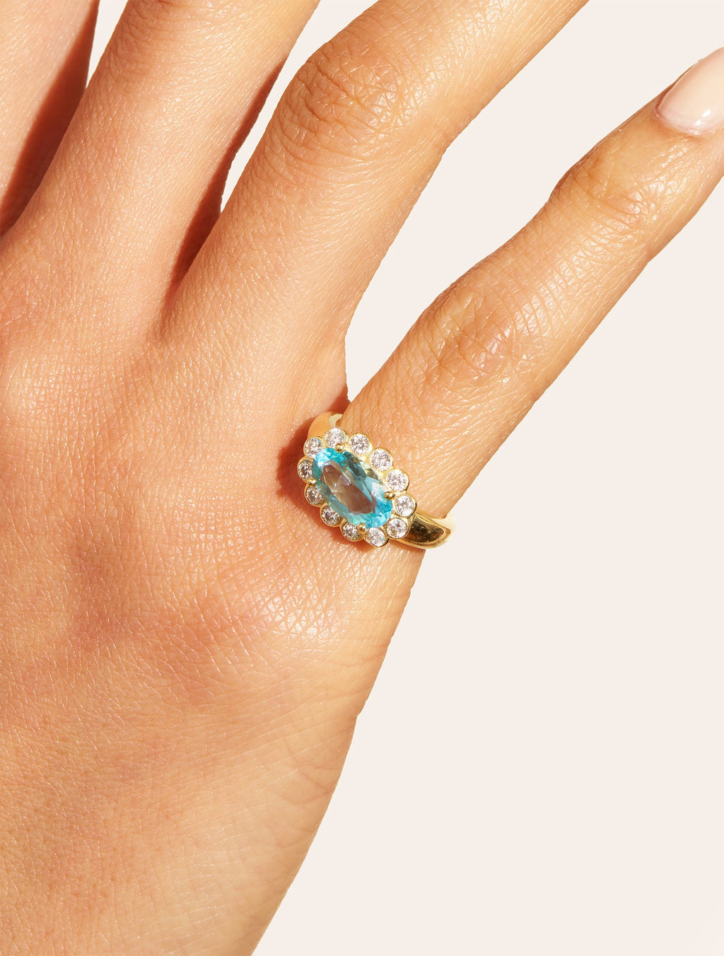 Pinky ring Blue - Sun sauvage II - alternate view