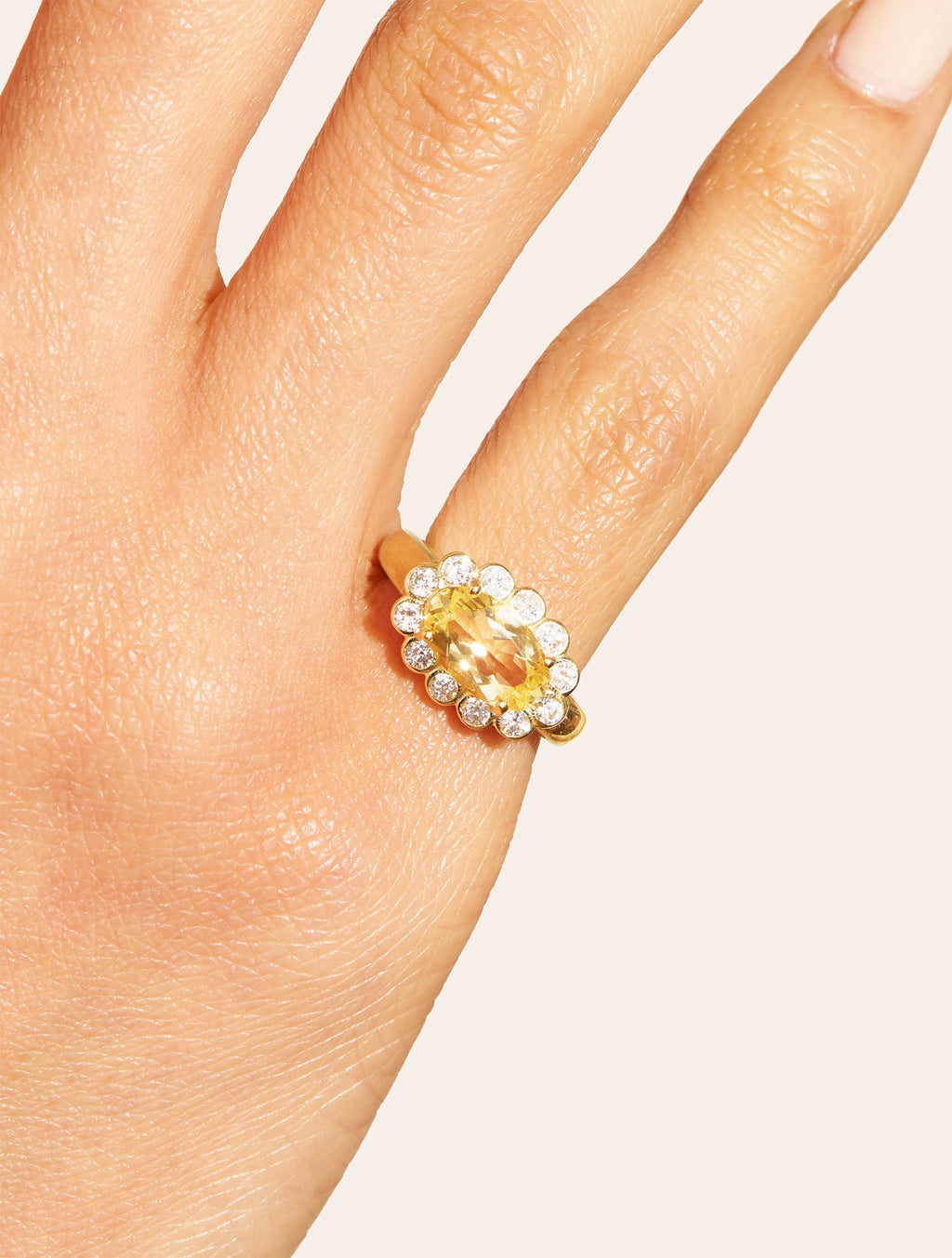 Pinky ring Yellow - Sun sauvage II - alternate view