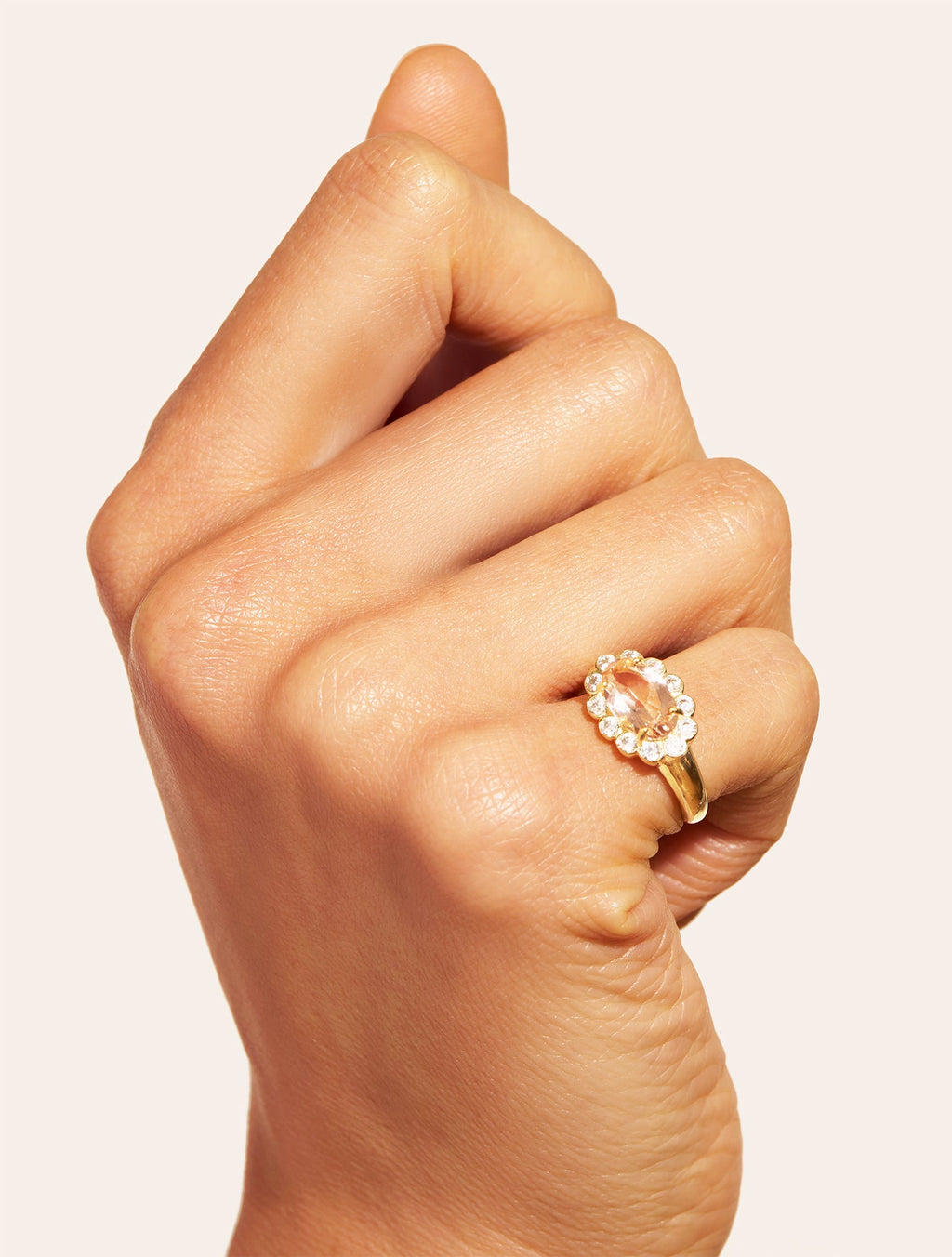 Pinky ring Pink - Sun sauvage II - detail view