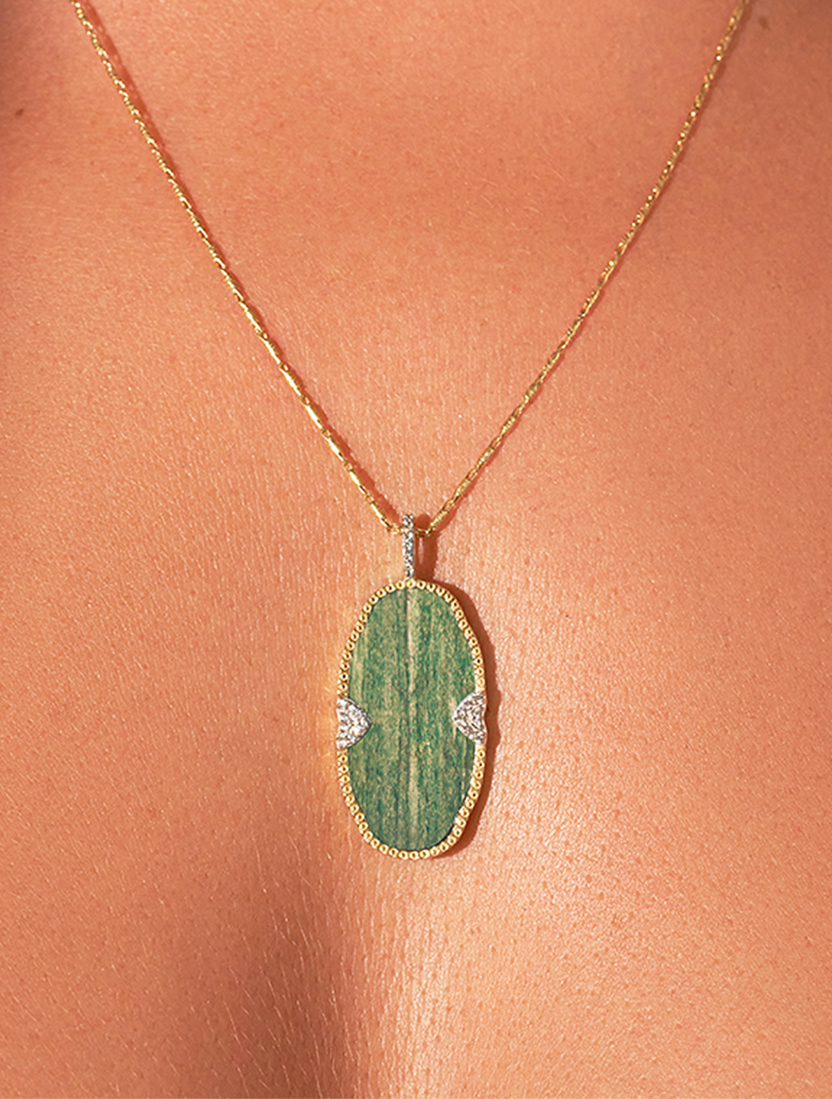 Belize Long Necklace - Aventurine - alternate view