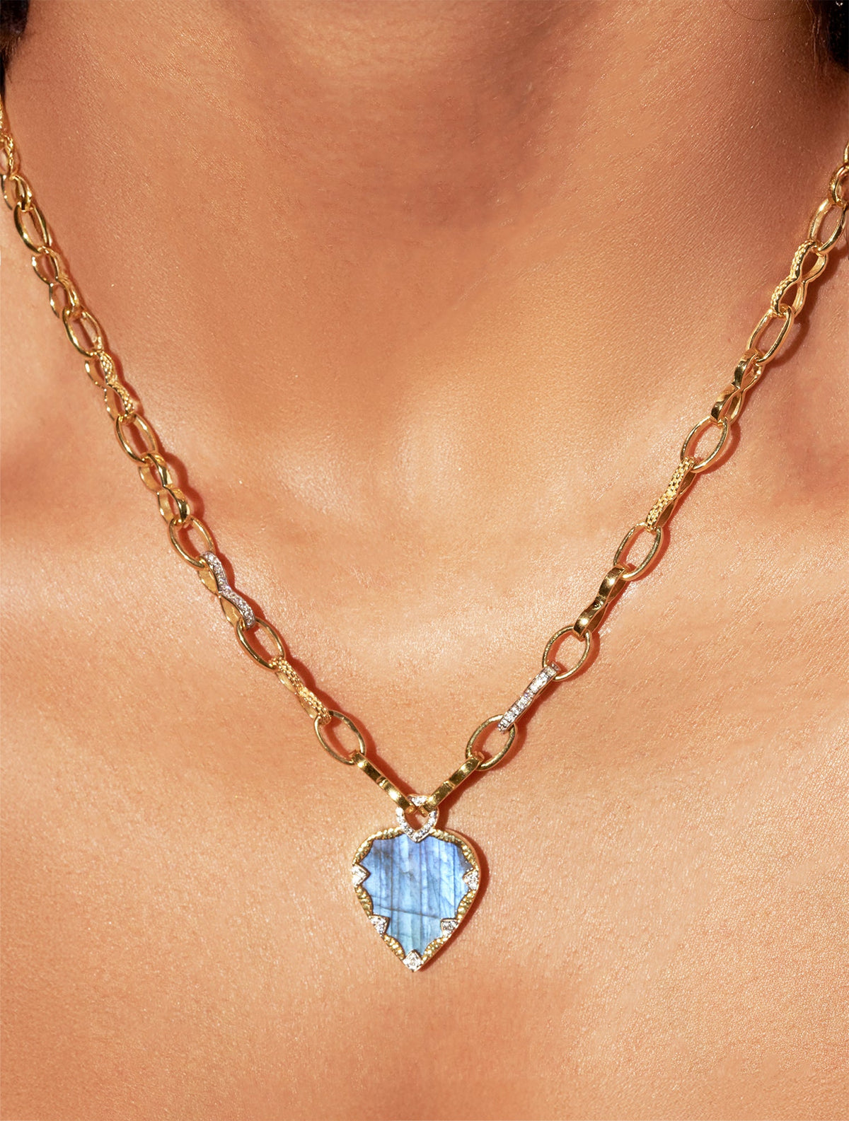 Lima Long Necklace - Labradorite - alternate view
