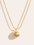 Rivière Long Necklace - White Zircons - front view