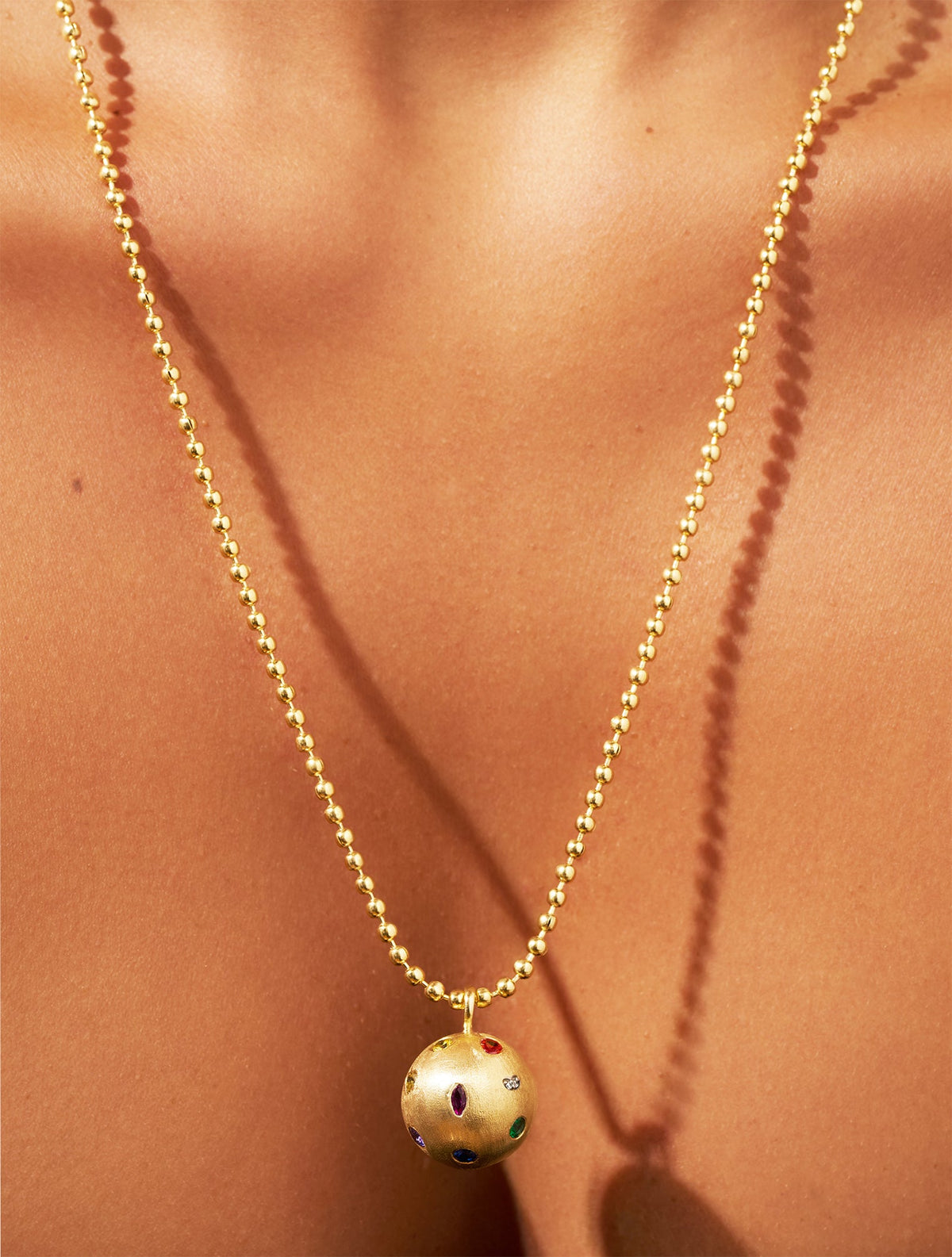 Rivière Long Necklace - Zircons multicolores - alternate view
