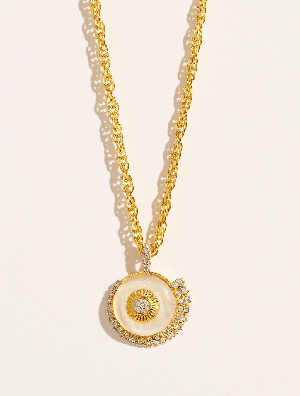 Coquillage Long Necklace - Mother-of-pearl - front view