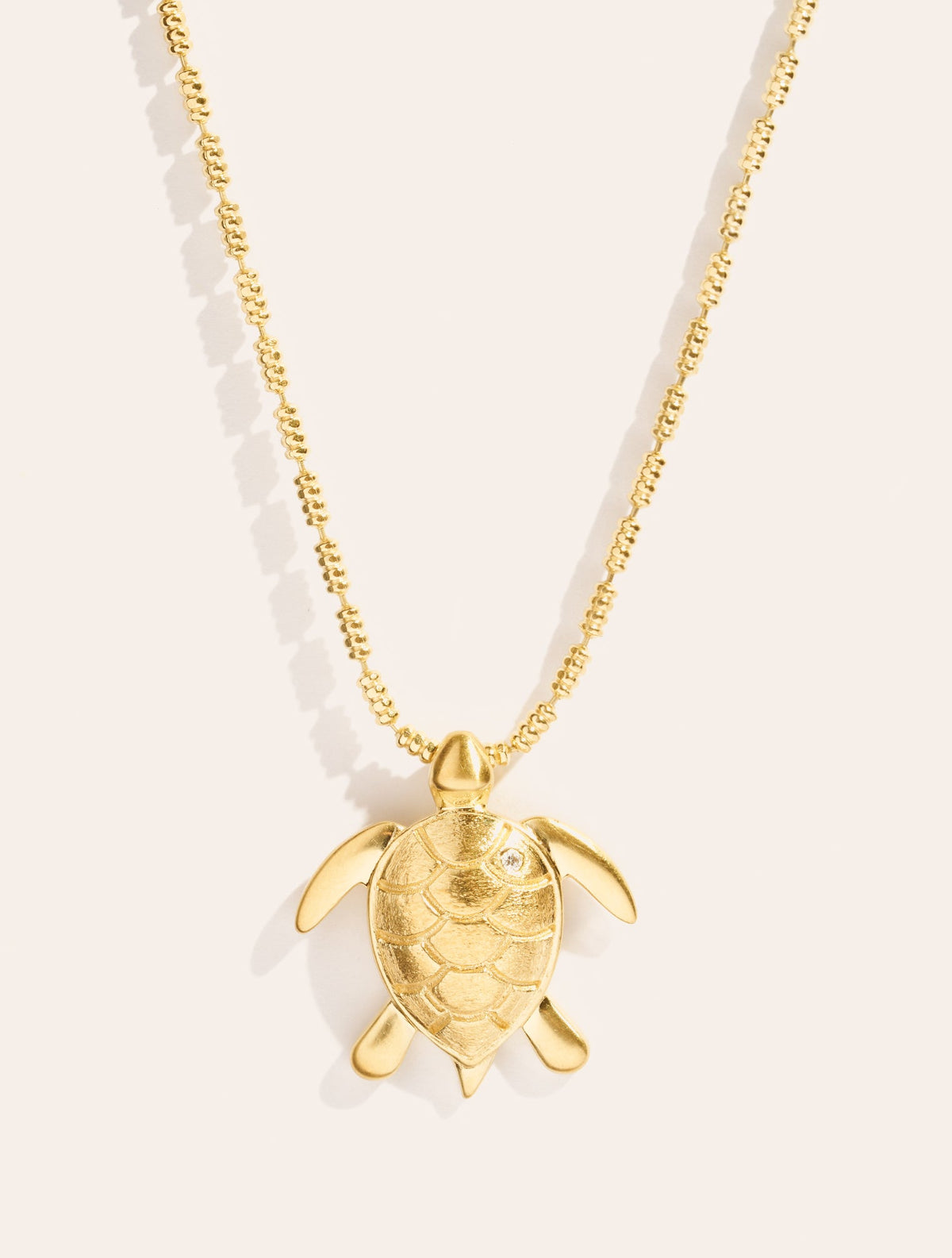 Tortue Long Necklace - Sun sauvage II - front view