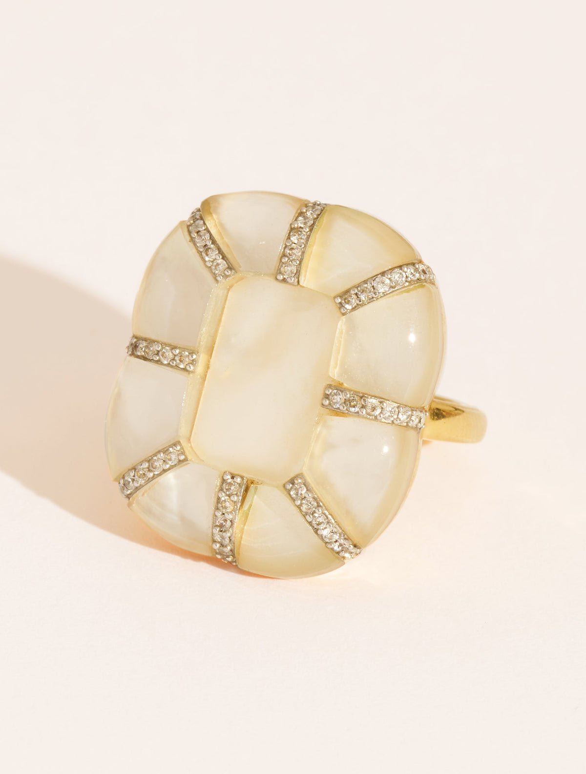Reem Ring - Mother-of-pearl - front view