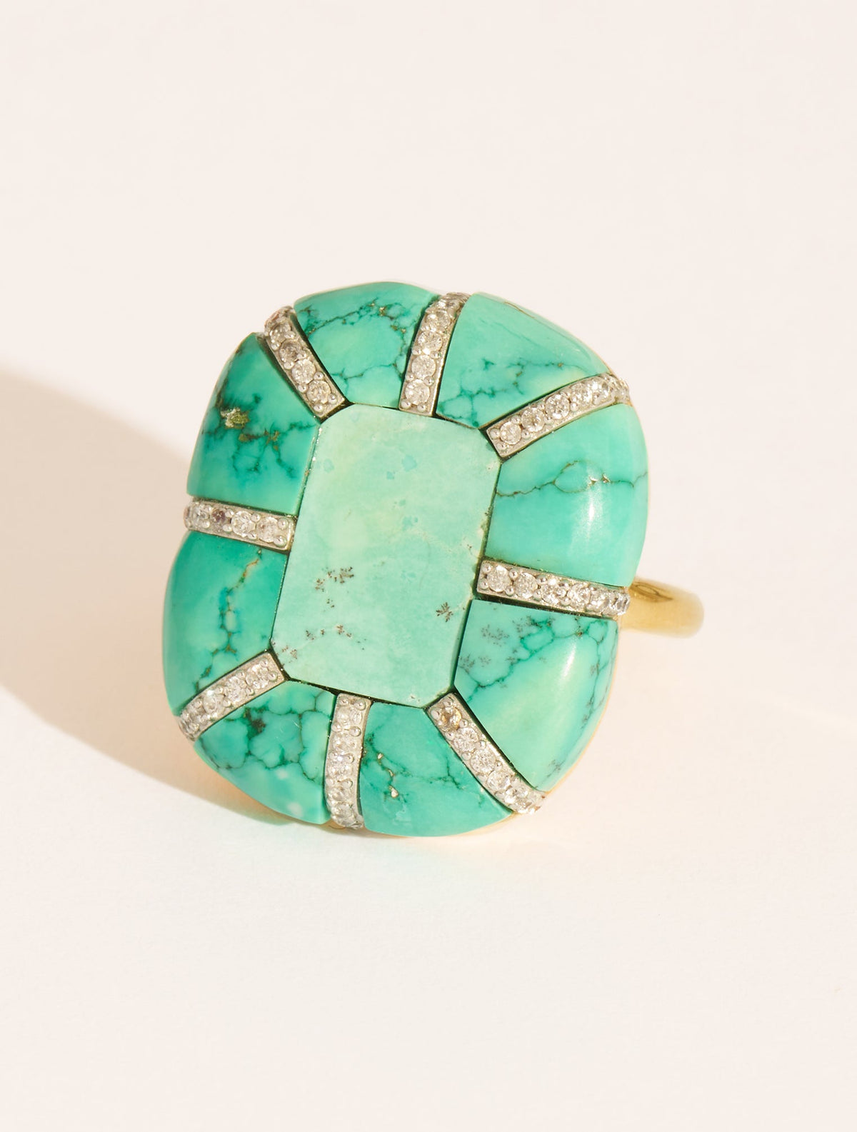 Reem Ring - Turquoise - front view