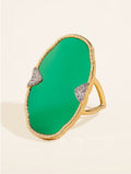 Belize Ring - Green Onyx - front view