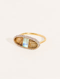 Izy Ring - 1 - Labradorite - front view